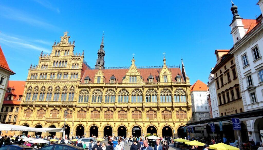 Renaissance-Architektur der Tuchhallen Krakau